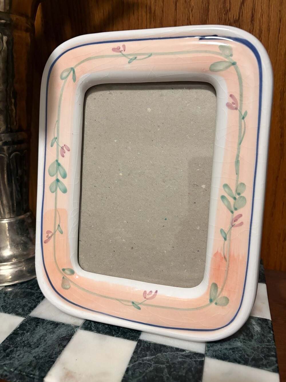 Philip Whitney Ltd Vintage Hand Painted Ceramic Floral Picture Frame